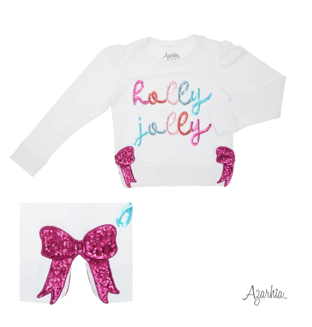 Girls' Azarhia Holly Jolly Christmas Top - Image 3