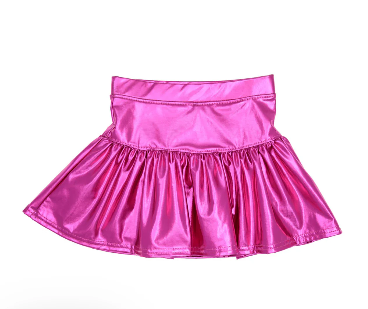 Girls' Azarhia Slick Metallic Gathered Skort - Image 4