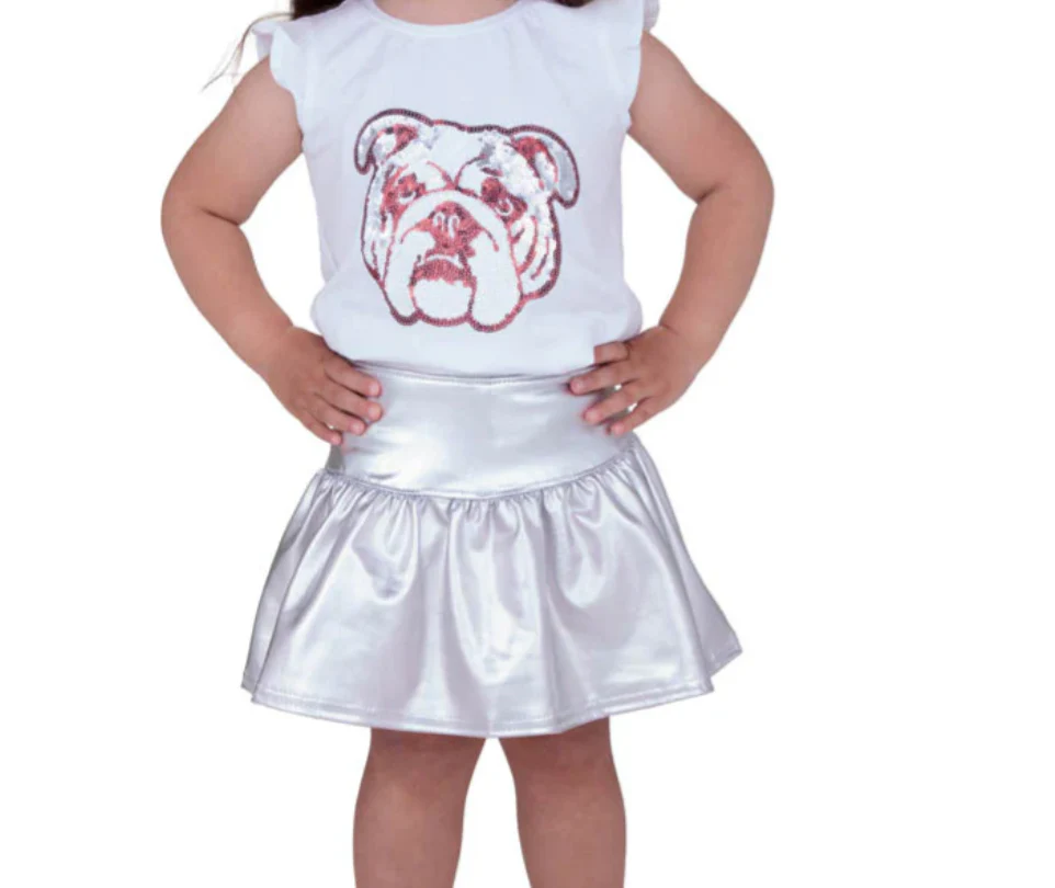 Girls' Azarhia Slick Metallic Gathered Skort - Image 7