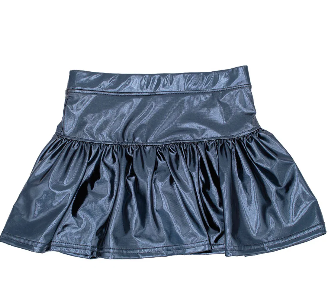 Girls' Azarhia Slick Metallic Gathered Skort - Image 9