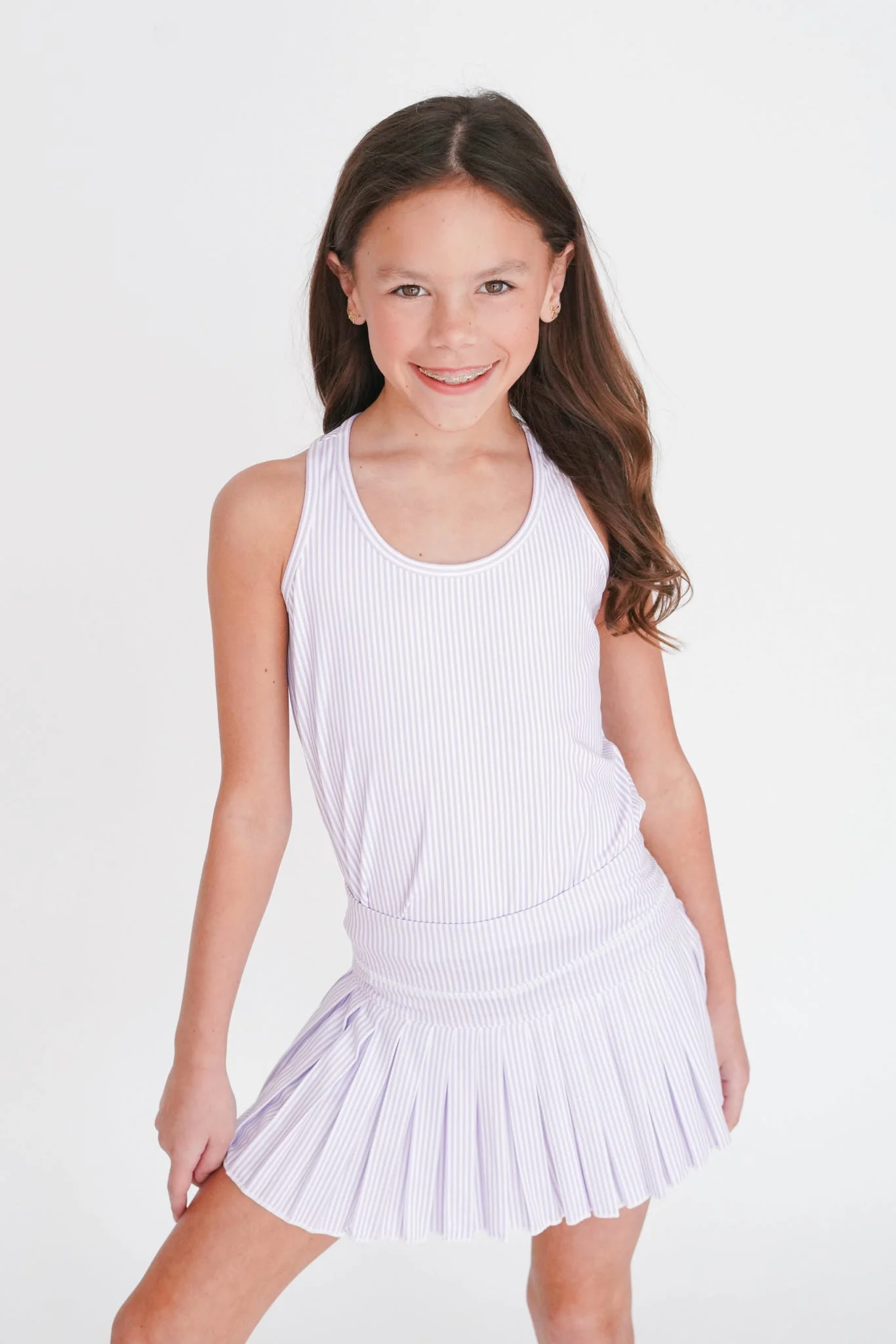 Azarhia Striped Mini Pleat Skort - Image 4