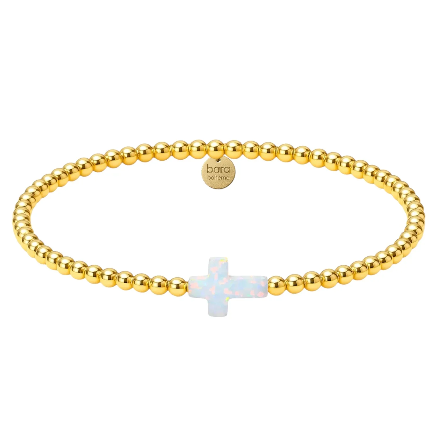 Girls' Bara Boheme Opal Cross Petite Bracelet