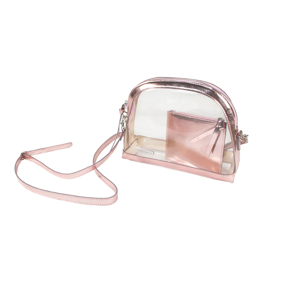 Capri Clear Half Moon Crossbody Bag - Image 6