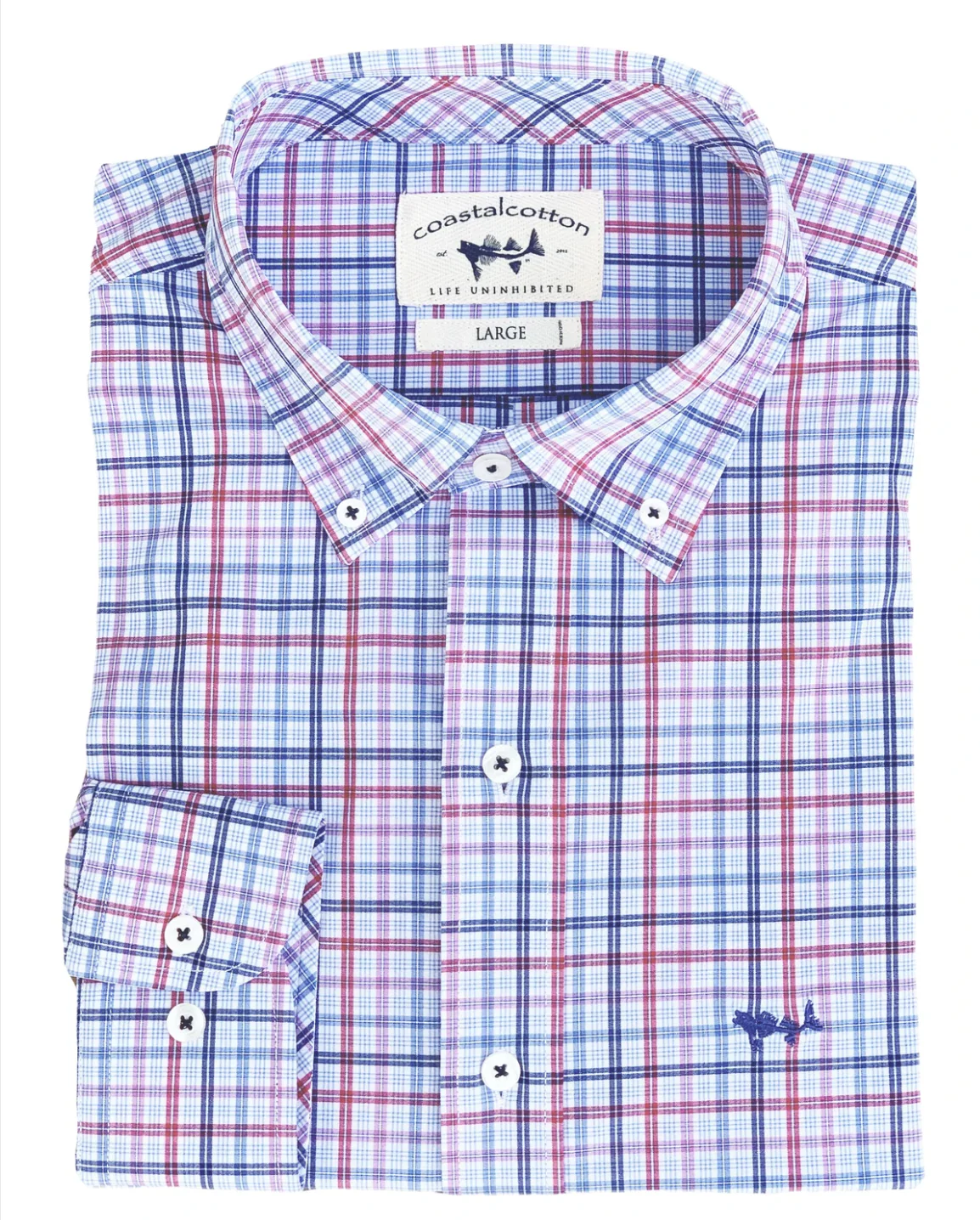 Coastal Cotton Long Sleeve Performance Sport Shirt - Image 11