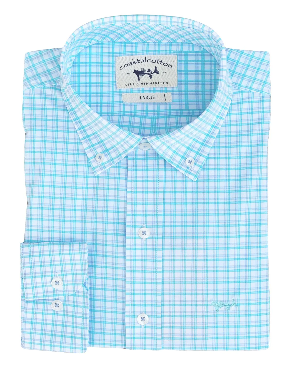 Coastal Cotton Long Sleeve Performance Sport Shirt - Image 9