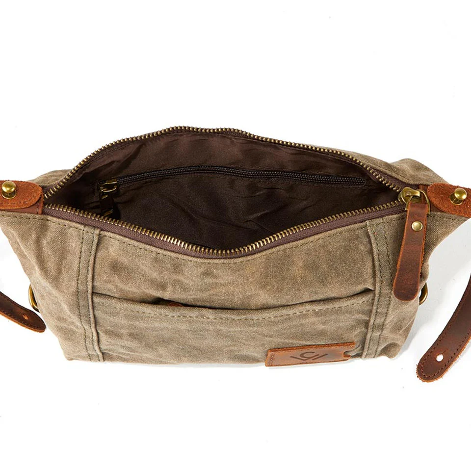 Cole Wheeler Waxed Canvas Dopp Kit Bag - Image 3