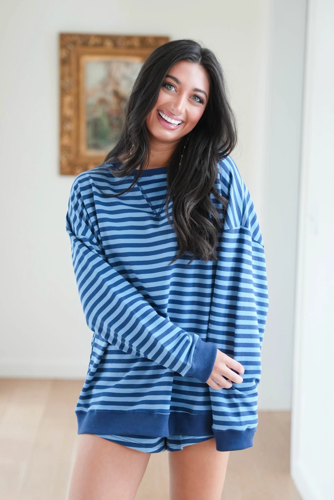 Striped Patch French Terry Short - Image 22