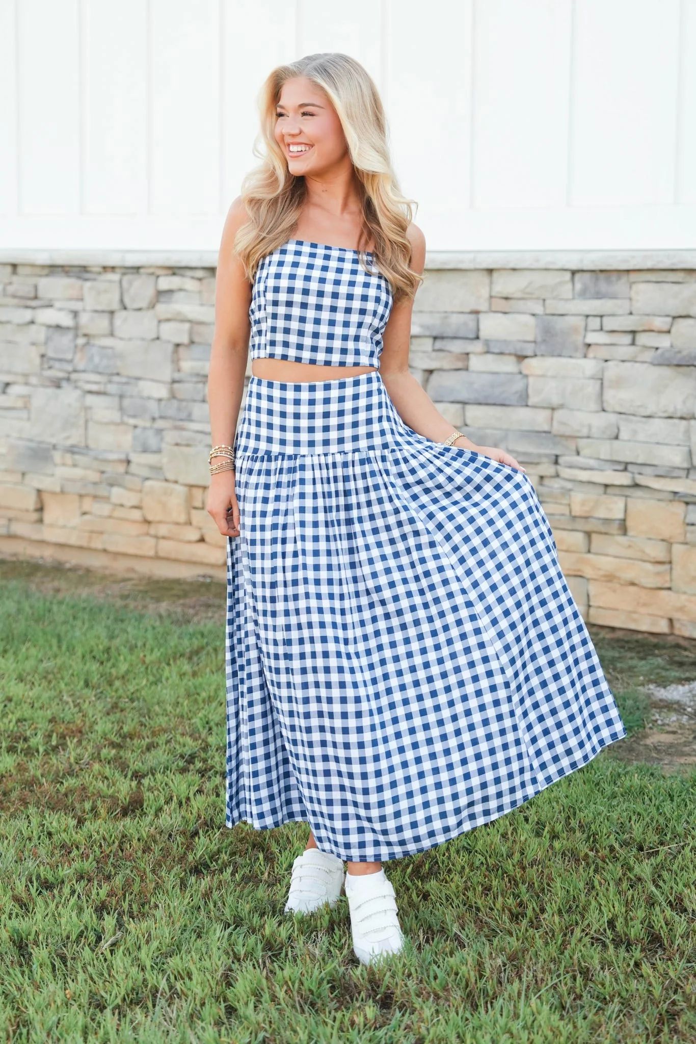 Sideline Style Gingham Top - Image 5
