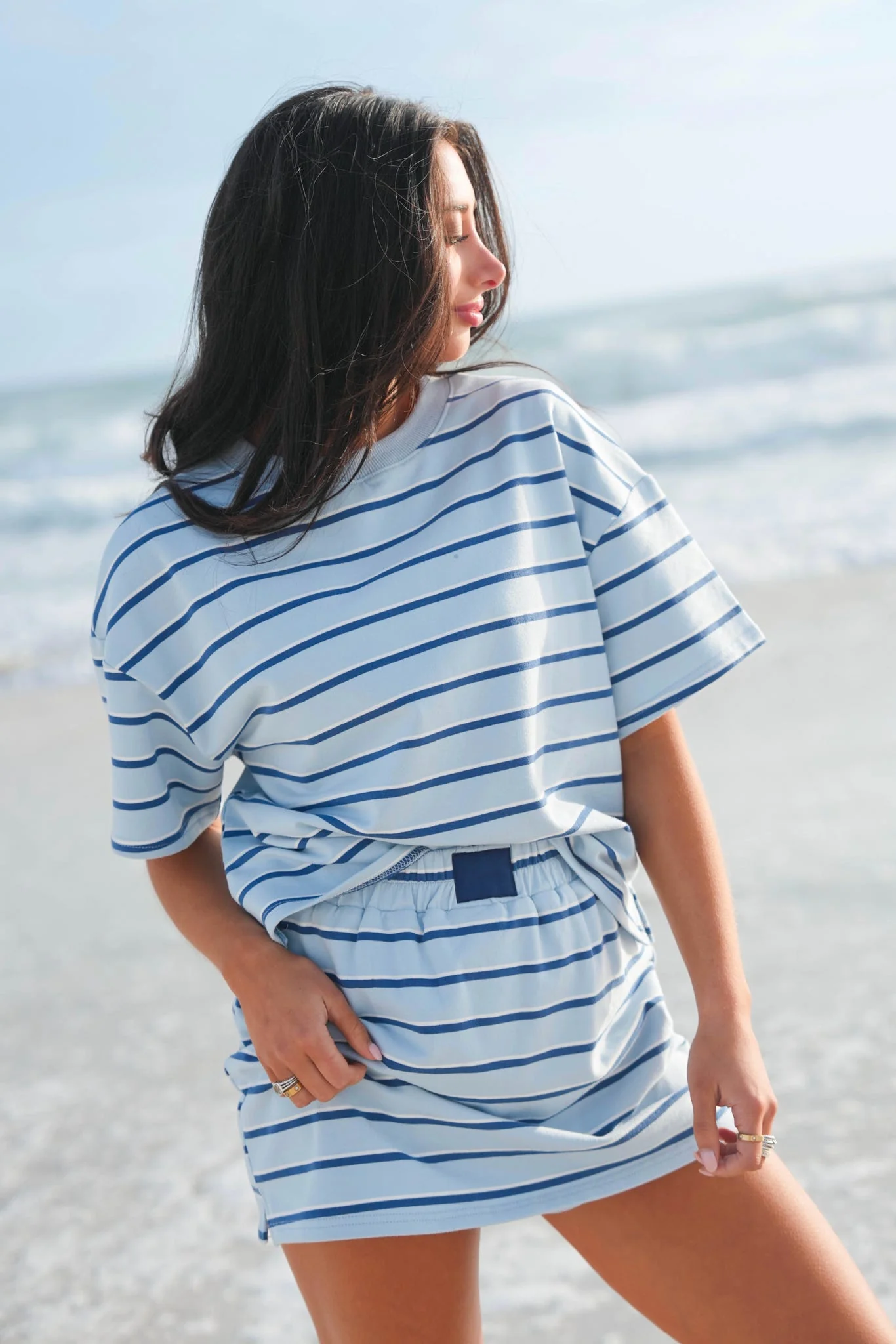 Double Stripe Patch Crewneck Top - Image 4