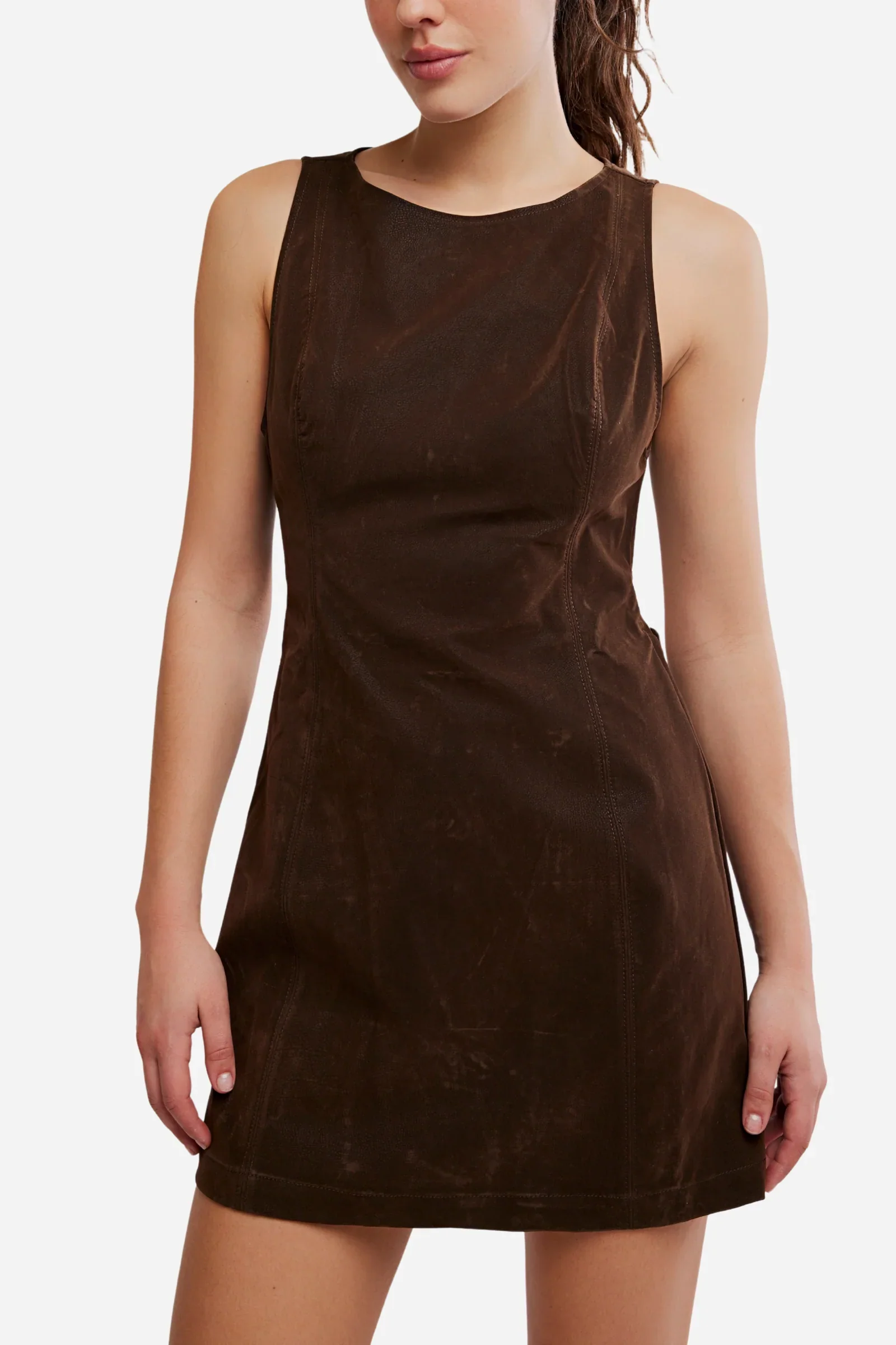 Free People Atlas Suede Mini Dress - Image 5