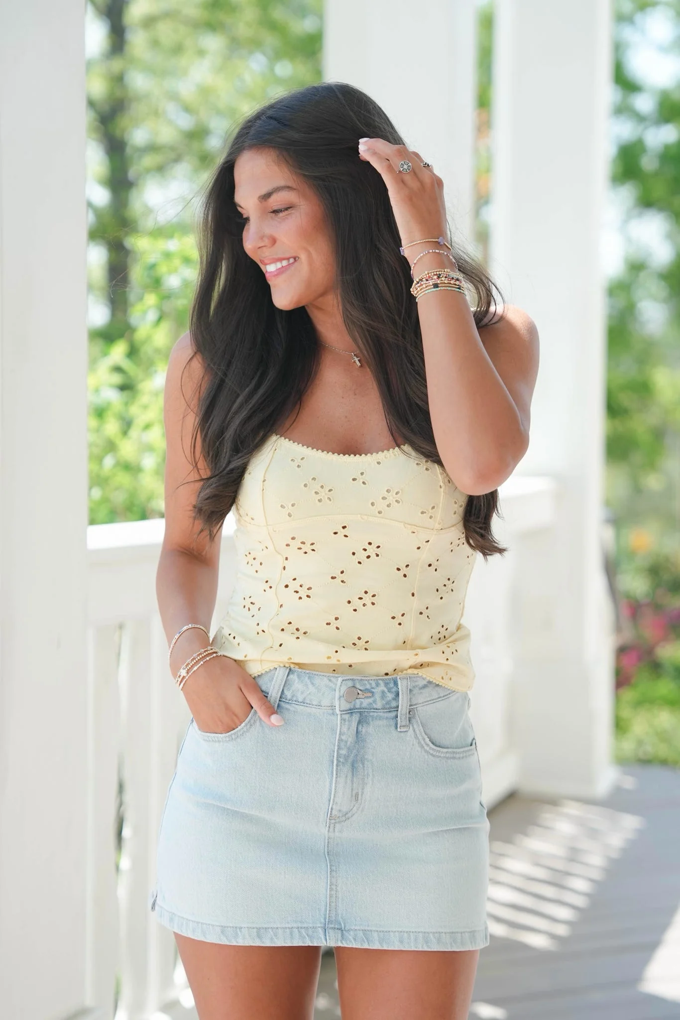 Free People Full Bloom Eyelet Cami - Image 4