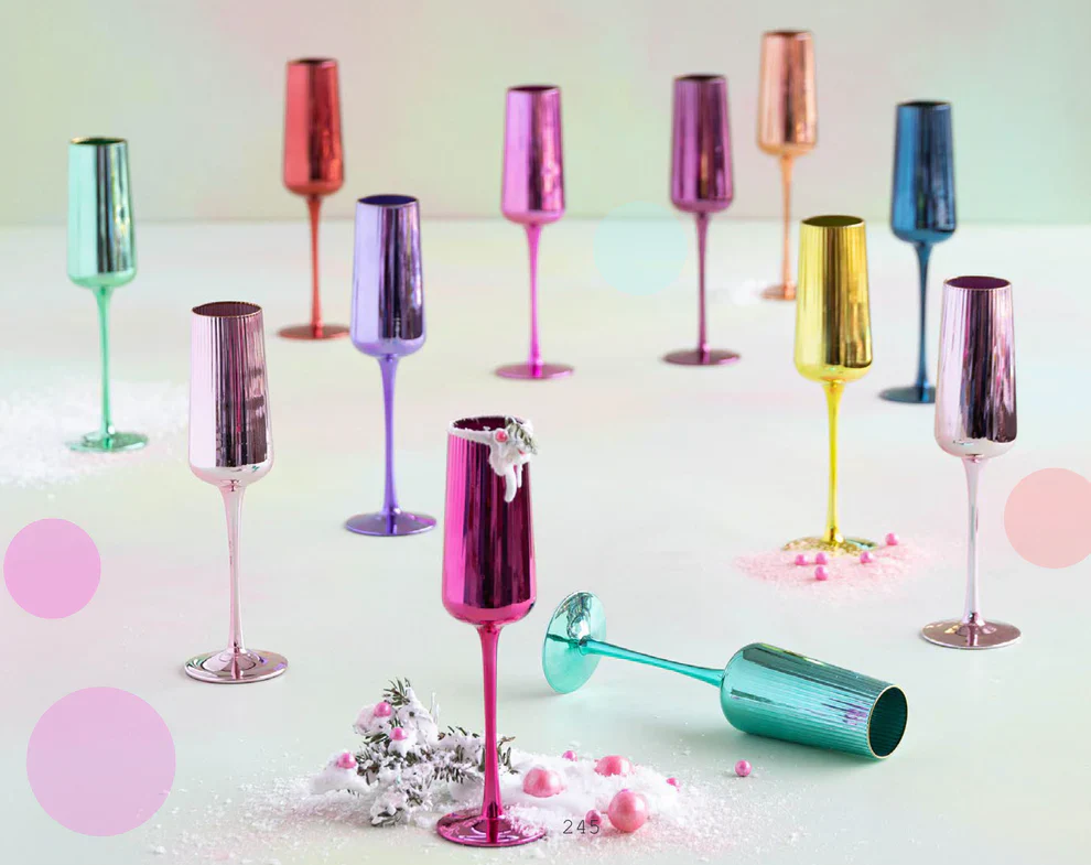 Reflective Flute Glass