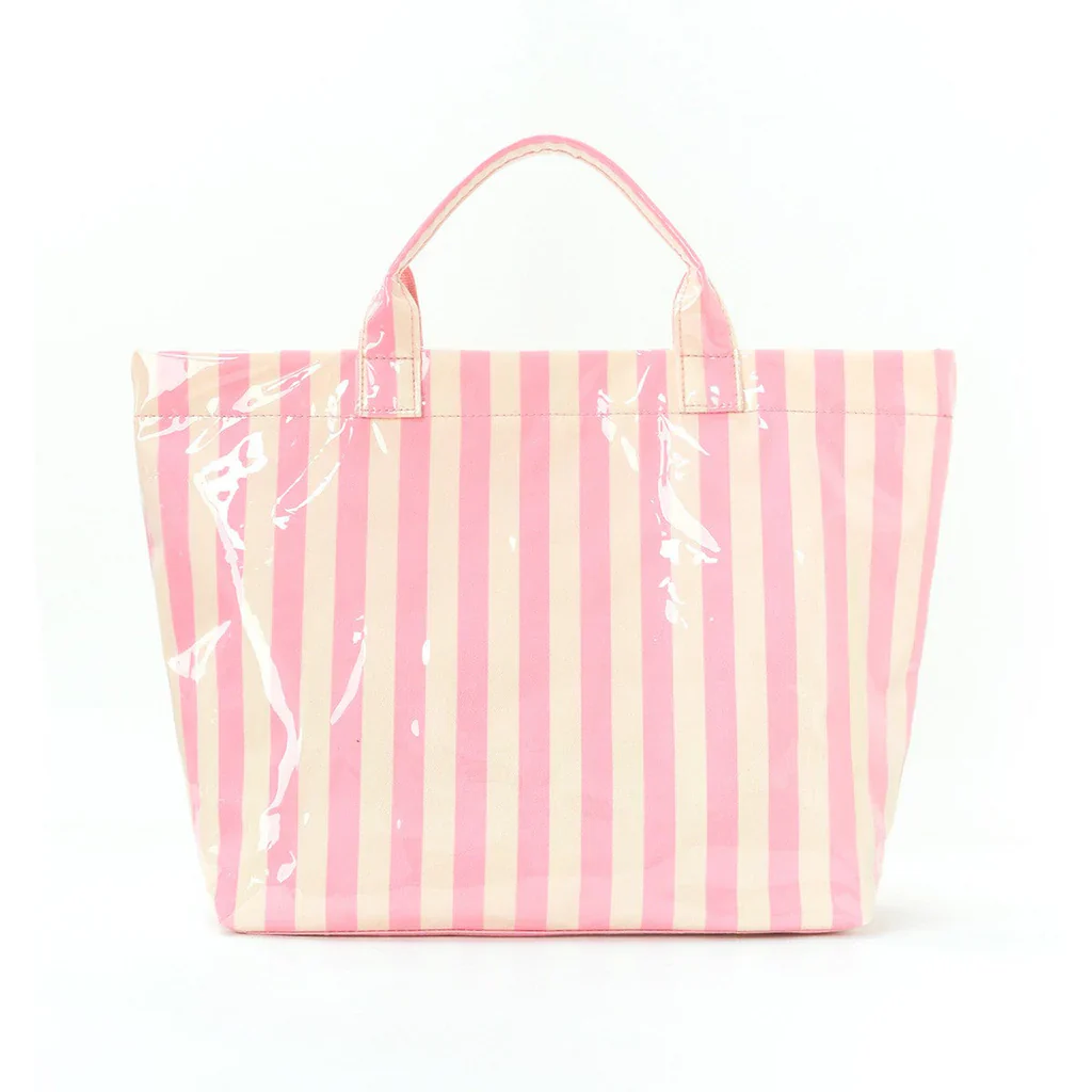 Josslyn Large Striped Vinyl Tote - Image 4
