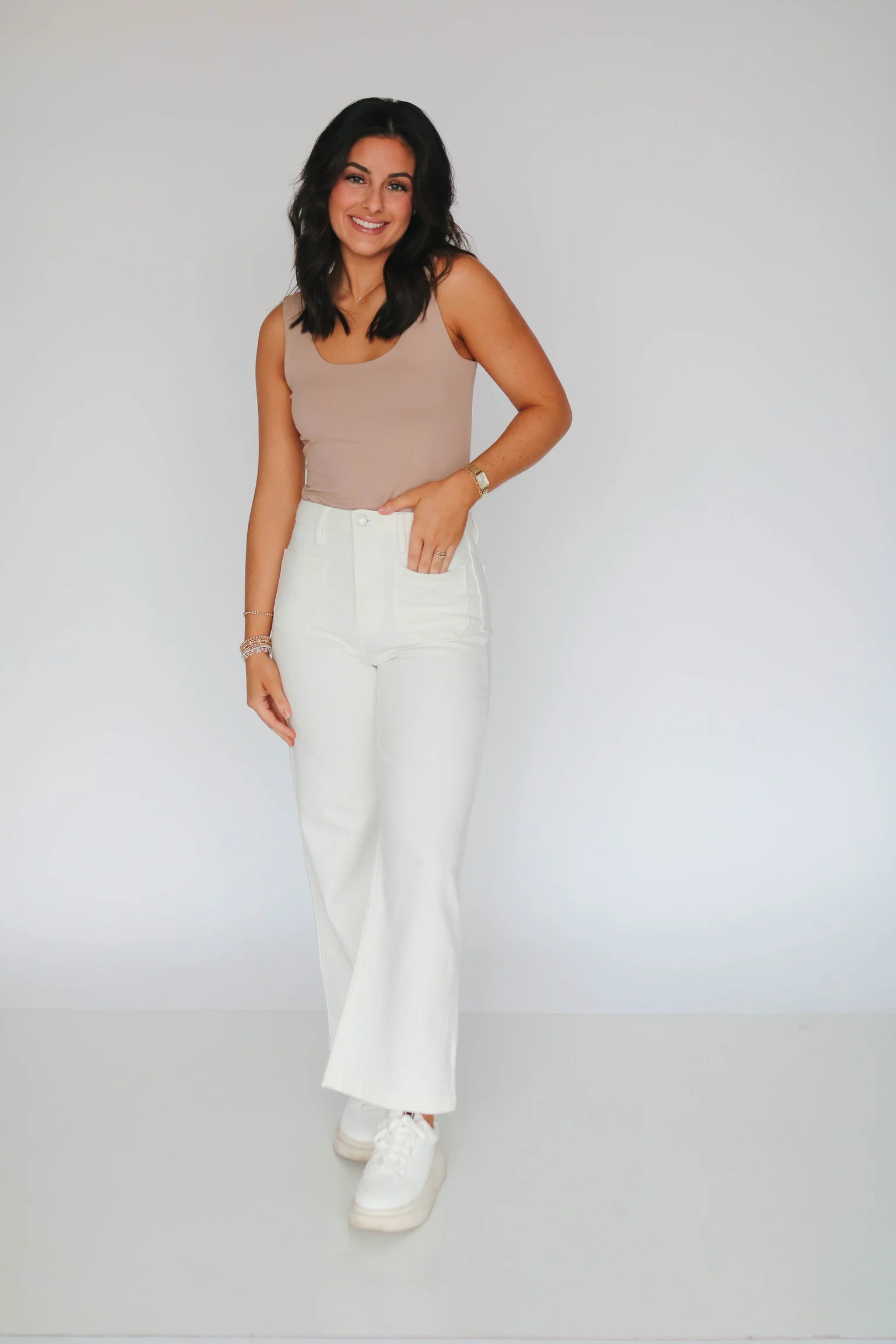 Just Black Patch Pocket Wide Leg Jeans - Image 11