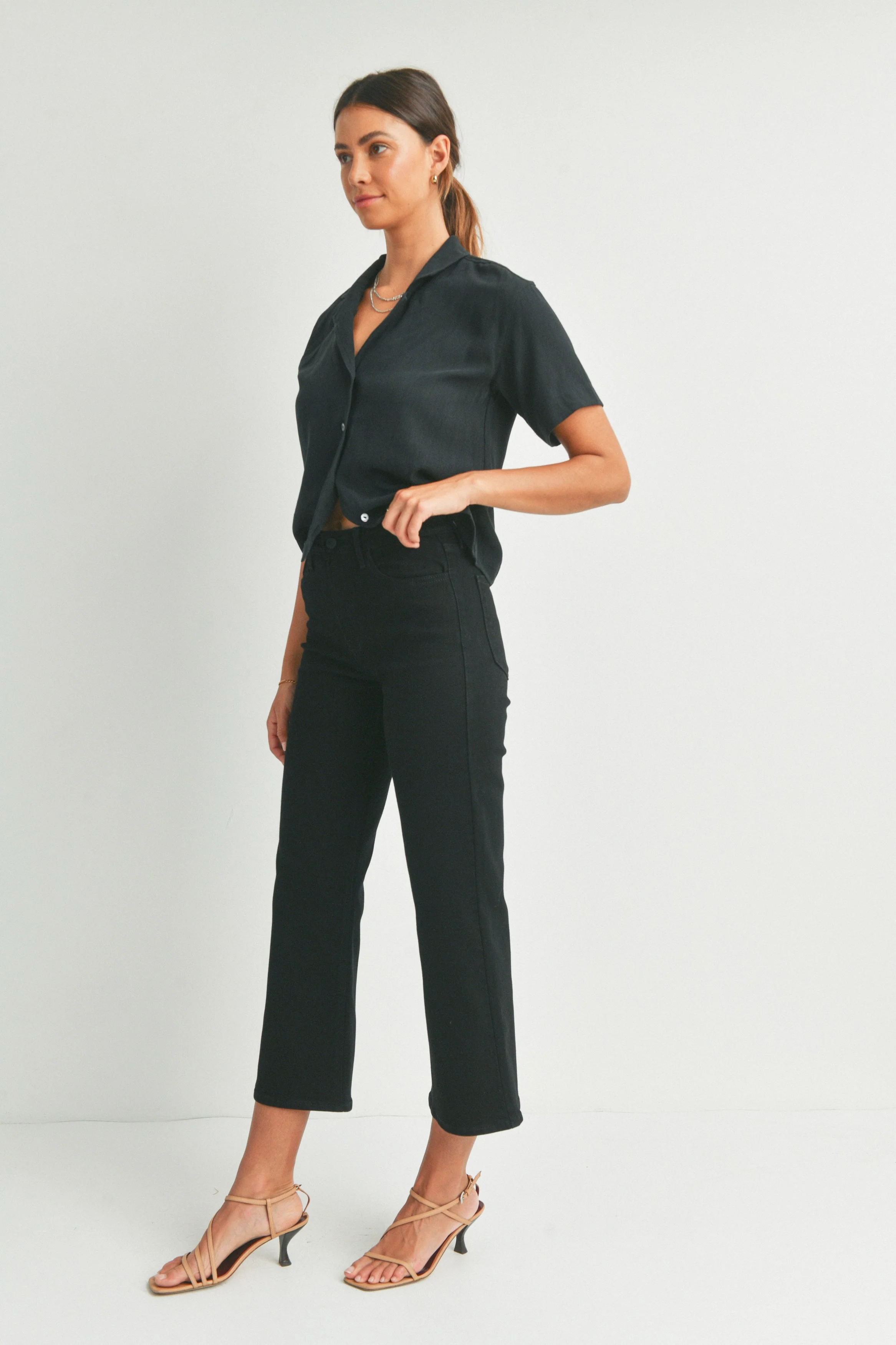 Just Black Denim Cropped Jean - Image 2