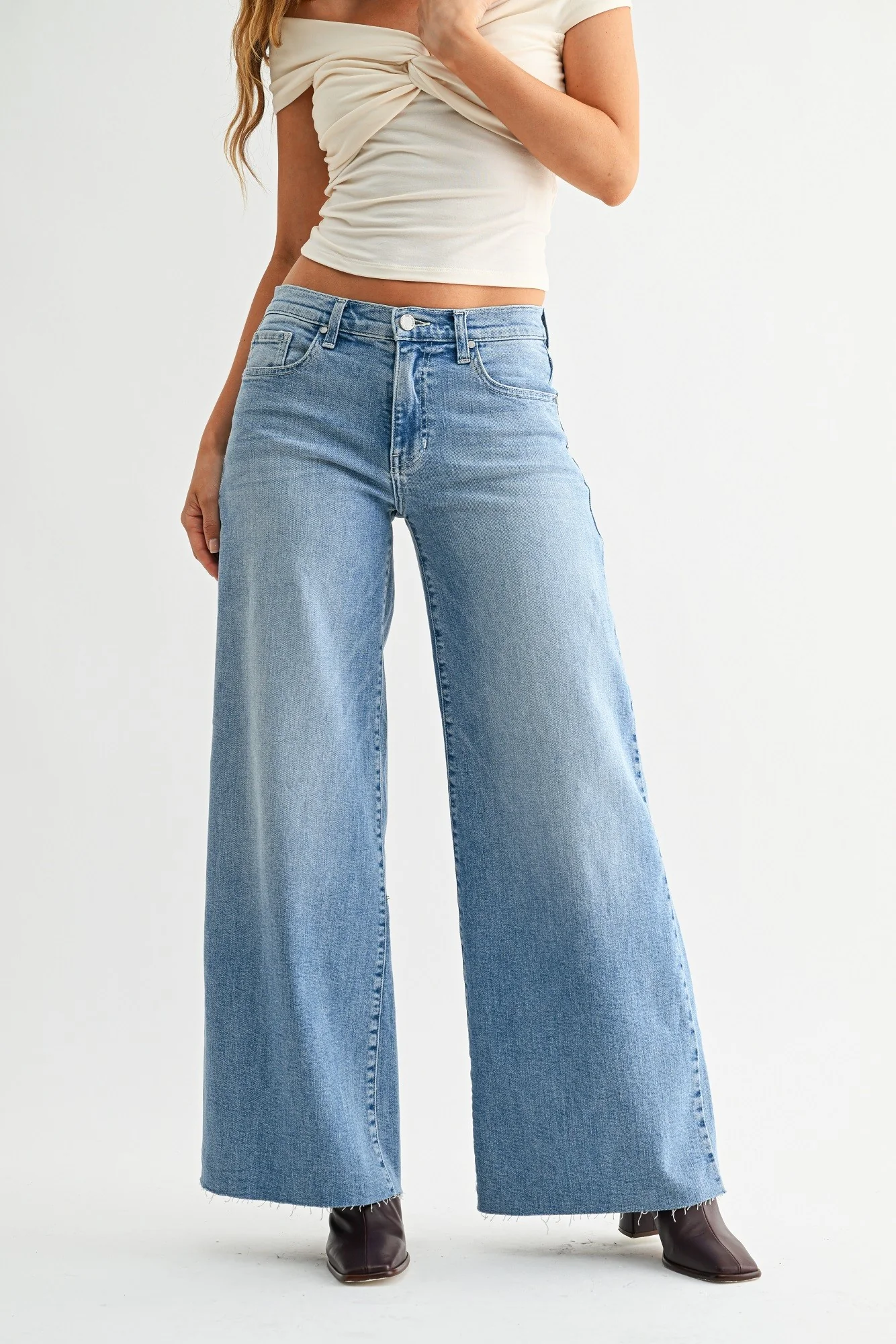 Just Black Denim Super Wide Leg Jean