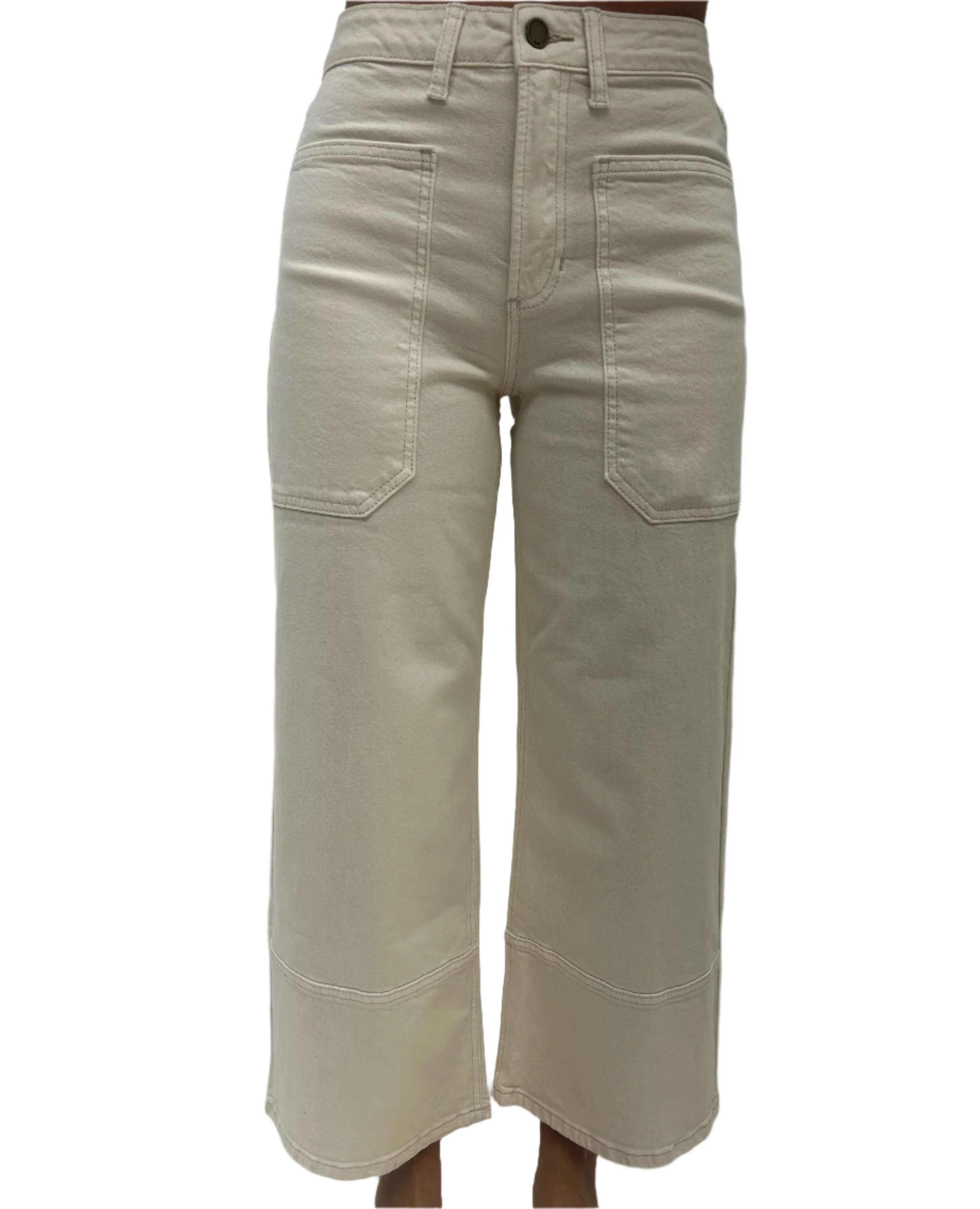 JBD High Rise Cropped Wide Leg Jean - Image 5