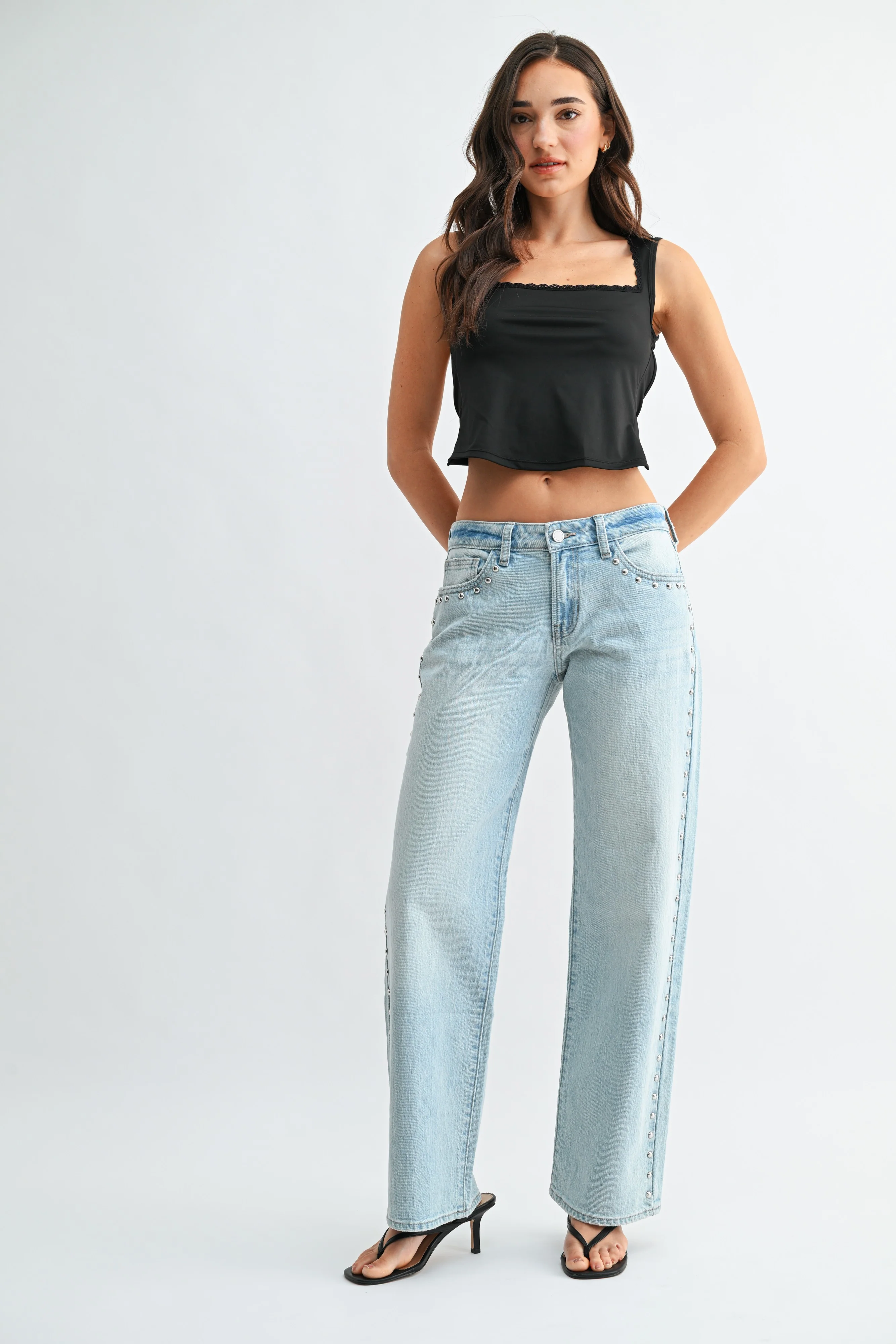 Just Black Denim Studded Jean - Image 2