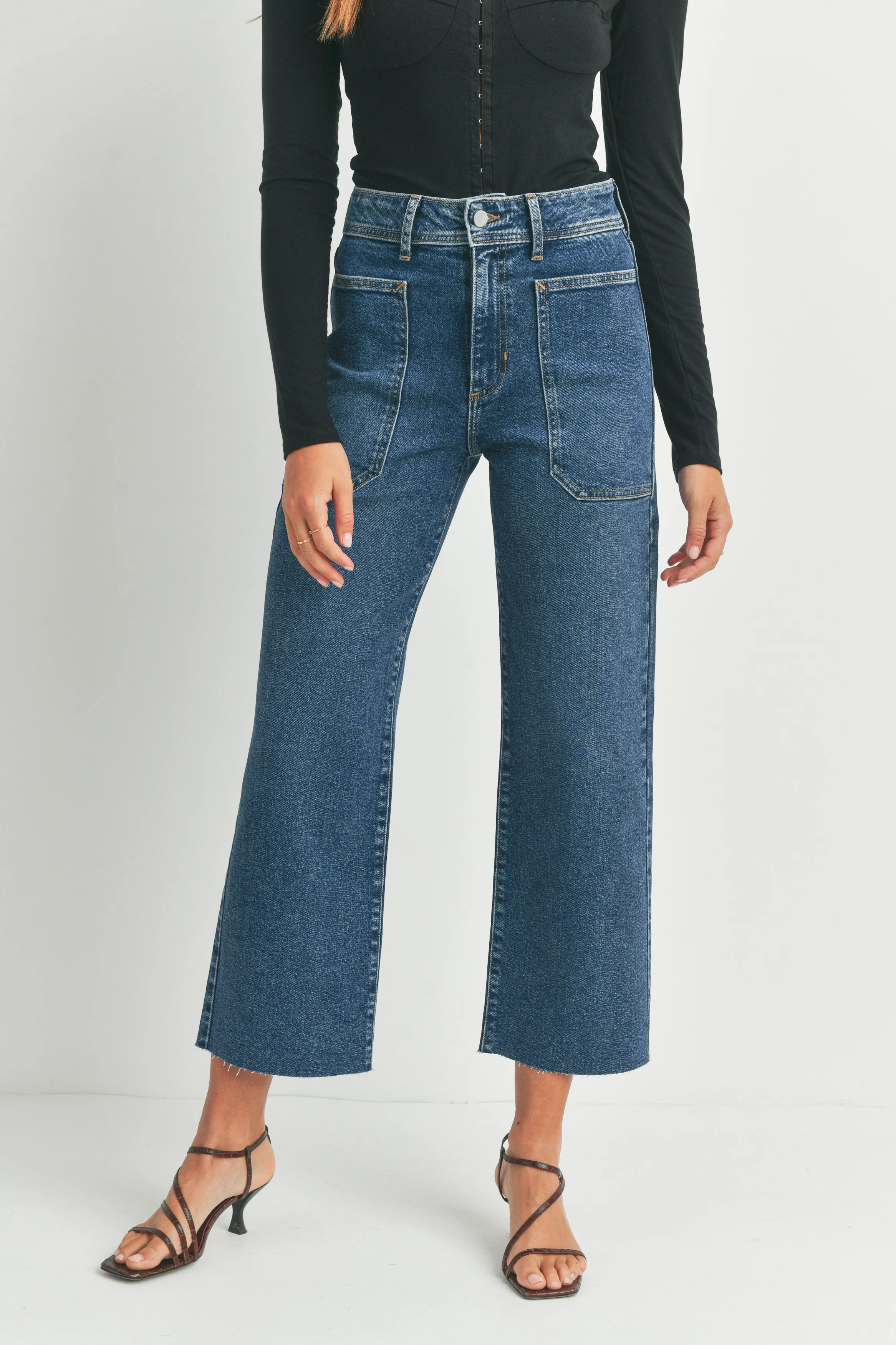Just Black Nautical Wide Leg Jeans - Image 10