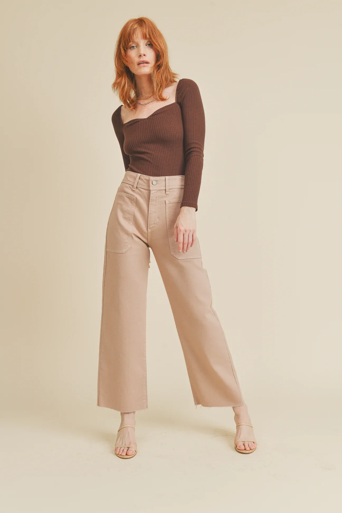 Just Black Nautical Wide Leg Jeans - Image 6