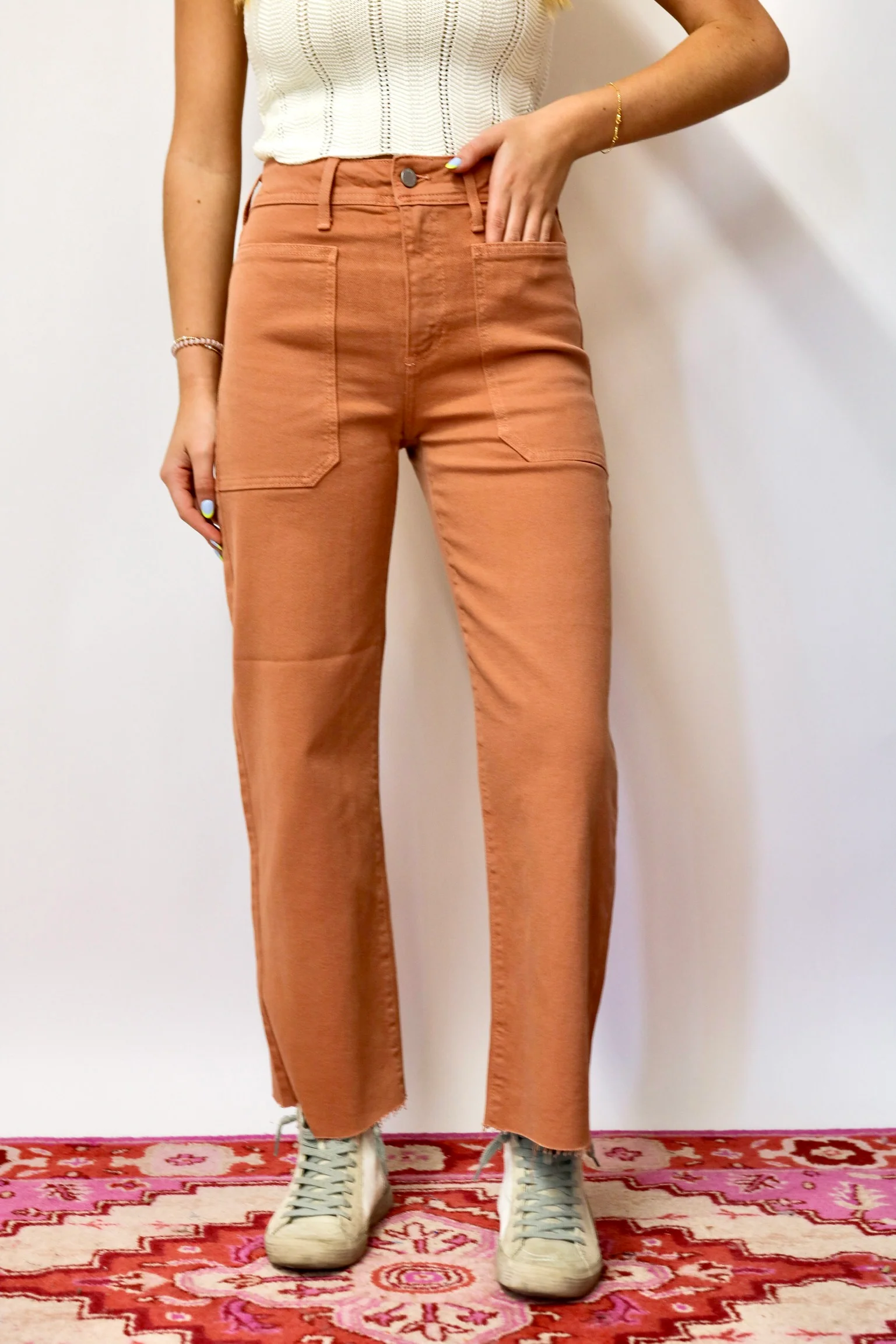 Just Black Nautical Wide Leg Jeans - Image 9
