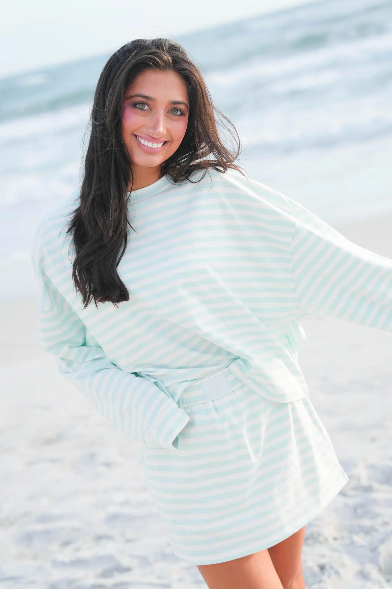 Striped Patch French Terry Pullover - Image 2