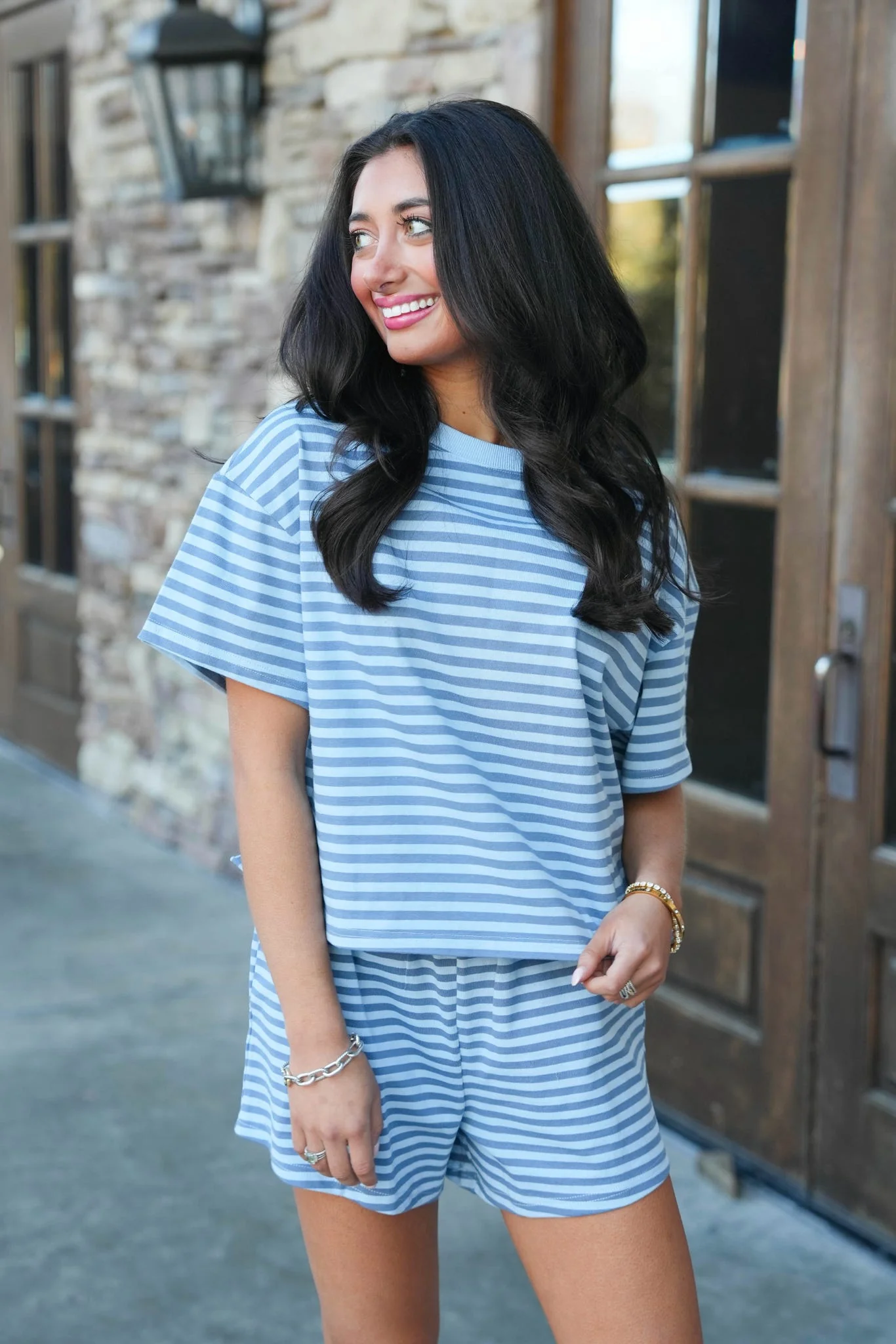Striped Patch Crewneck Top - Image 3