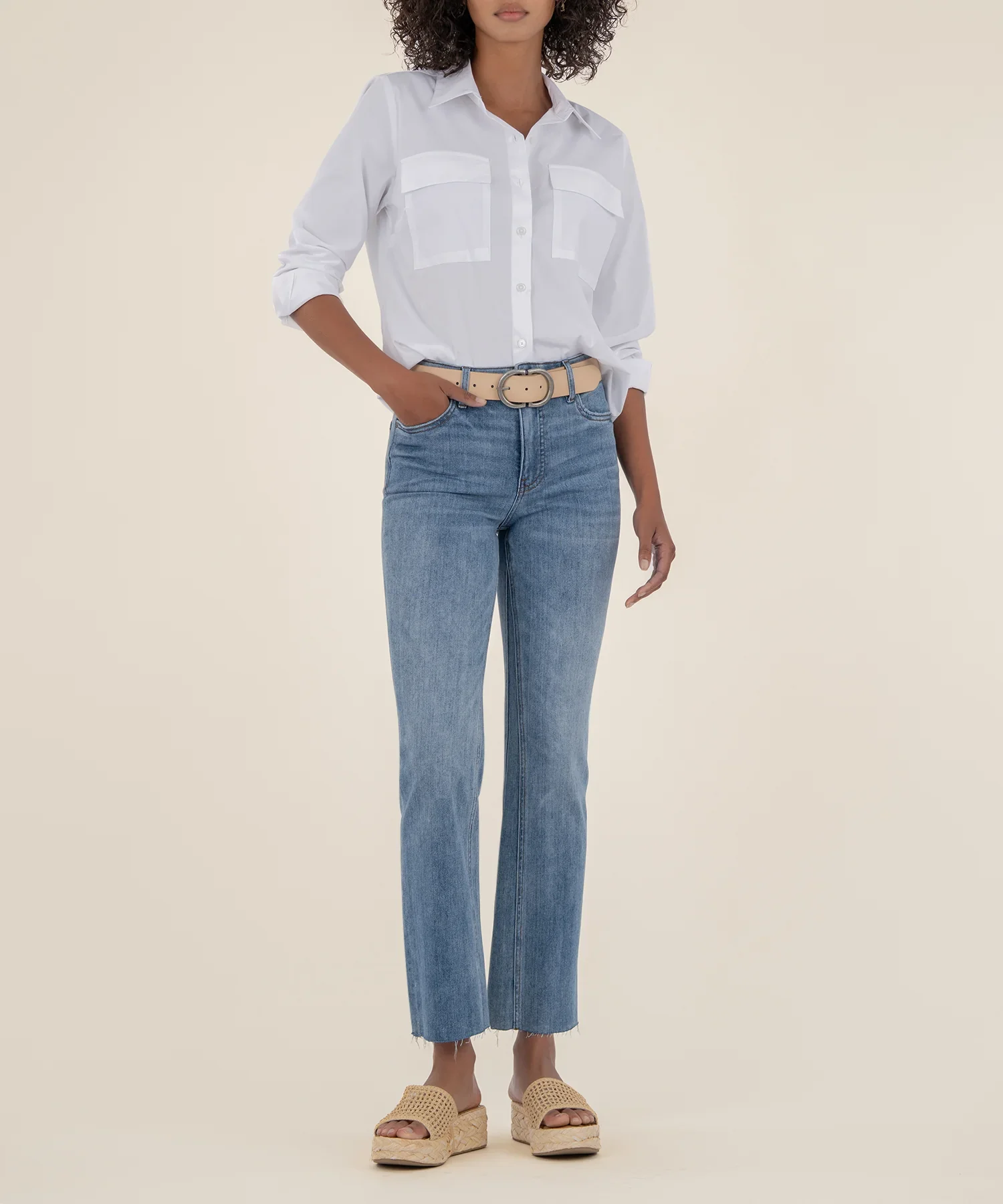 Kut Kelsey High Rise Ankle Flare Jean - Image 7