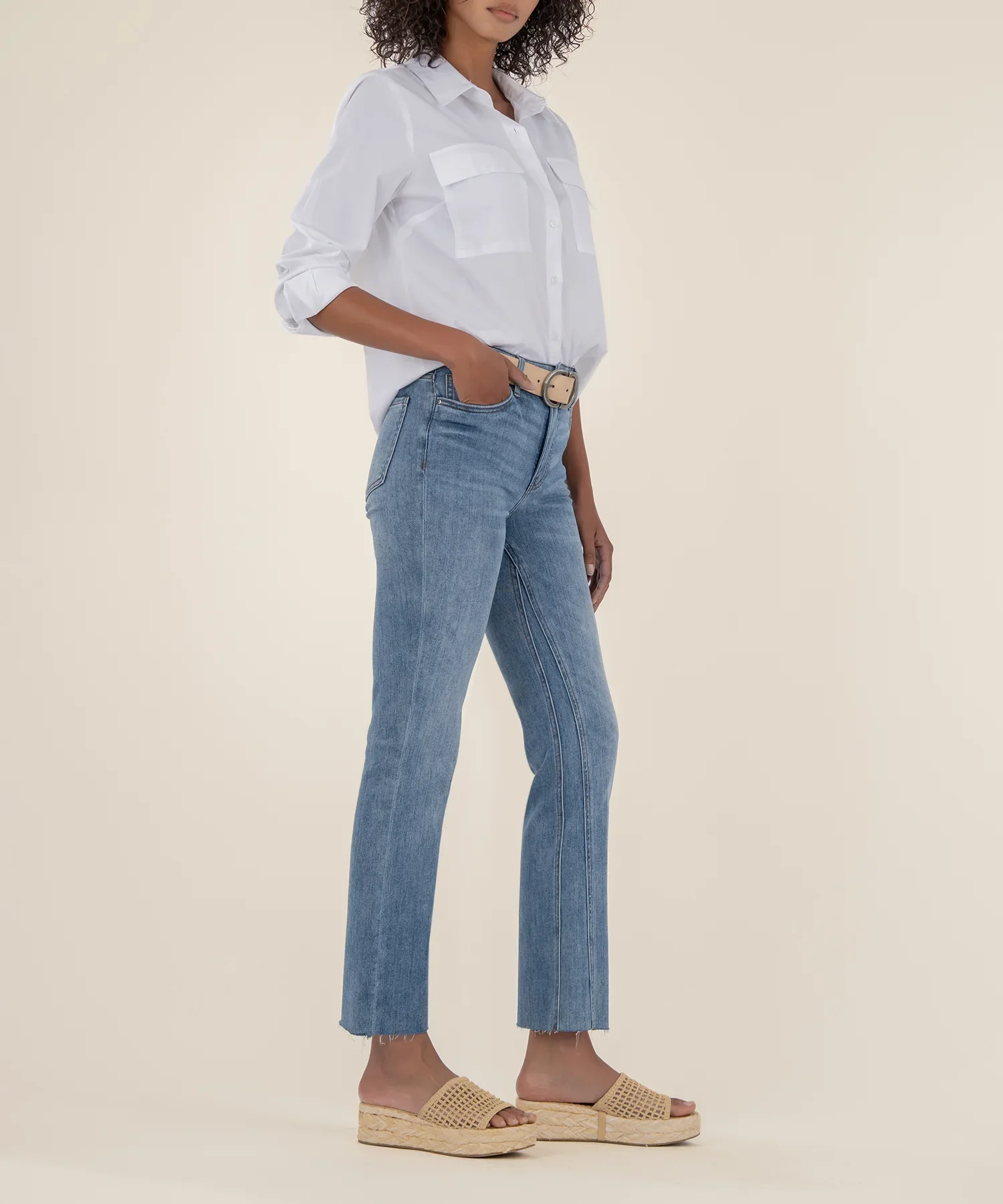 Kut Kelsey High Rise Ankle Flare Jean - Image 8