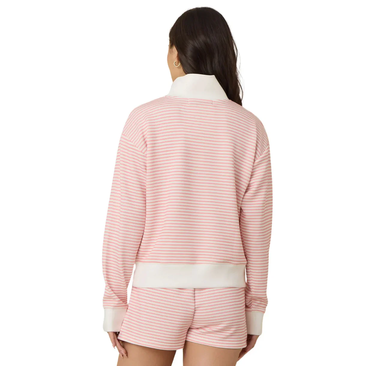 Striped Cloud Fleece Quarter Zip - Image 4