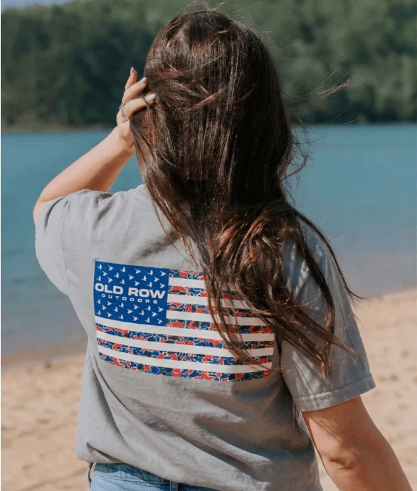 Old Row Camo Flag Tee - Image 2