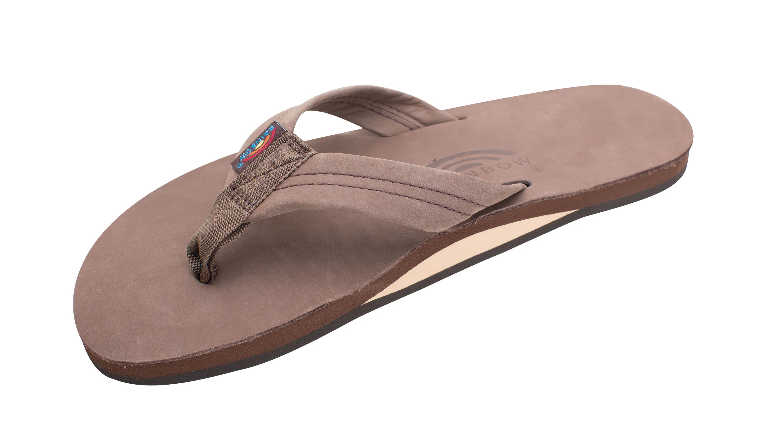 Men's Rainbow Single Layer Thick Strap Flip Flop - Image 3