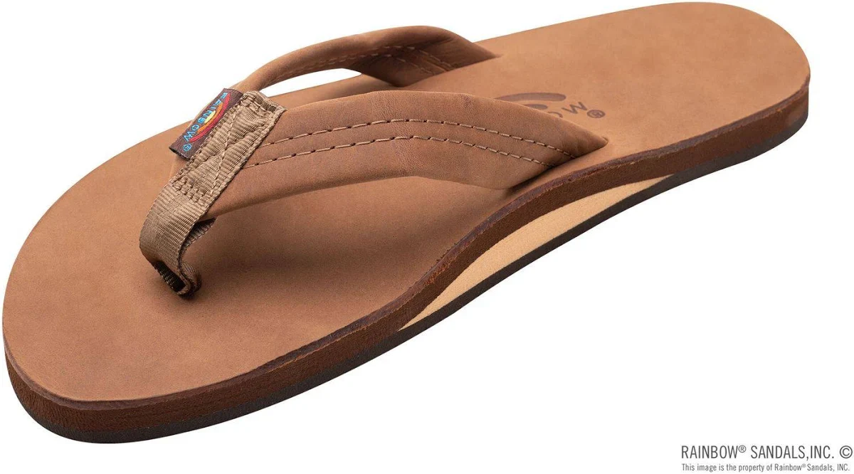 Men's Rainbow Single Layer Thick Strap Flip Flop - Image 4