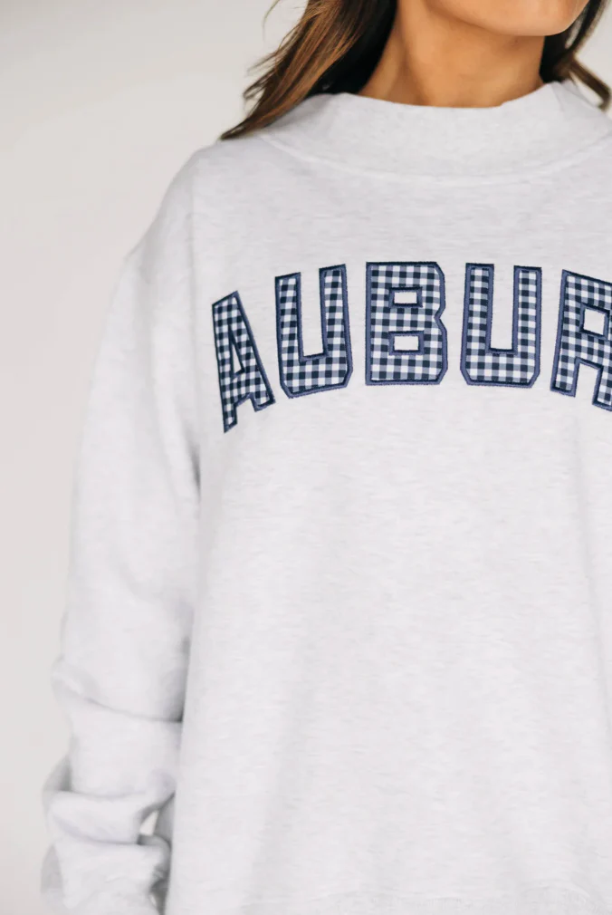 Scarlet & Gold Auburn Mallory Gingham Mockneck - Image 6