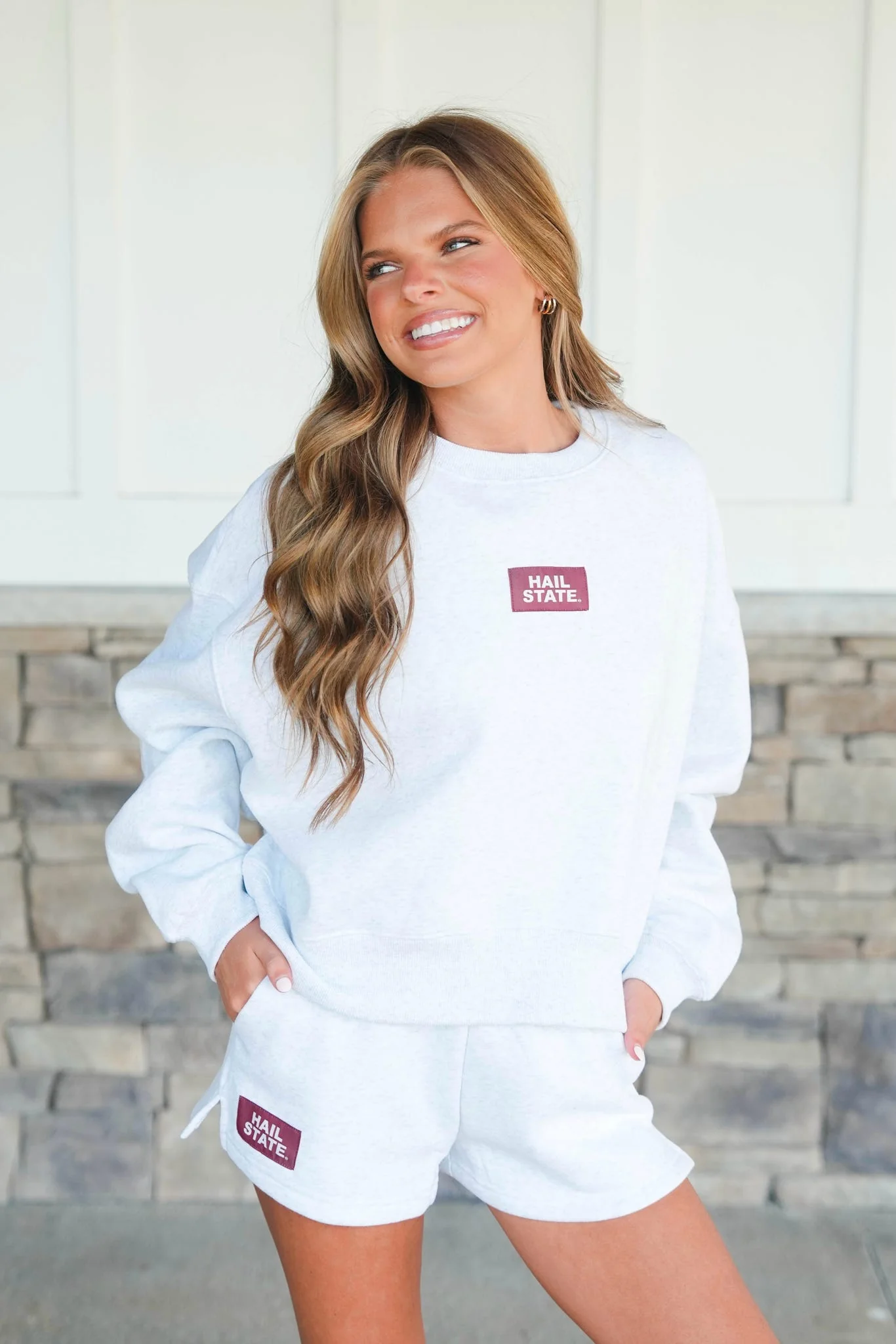 Scarlet & Gold Hail State Sweat Short - Image 2