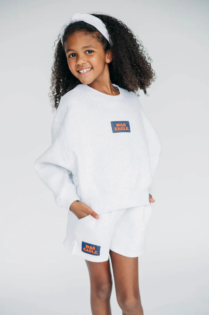 Girls' Scarlet & Gold War Eagle High Waisted Sweat Short - Image 3