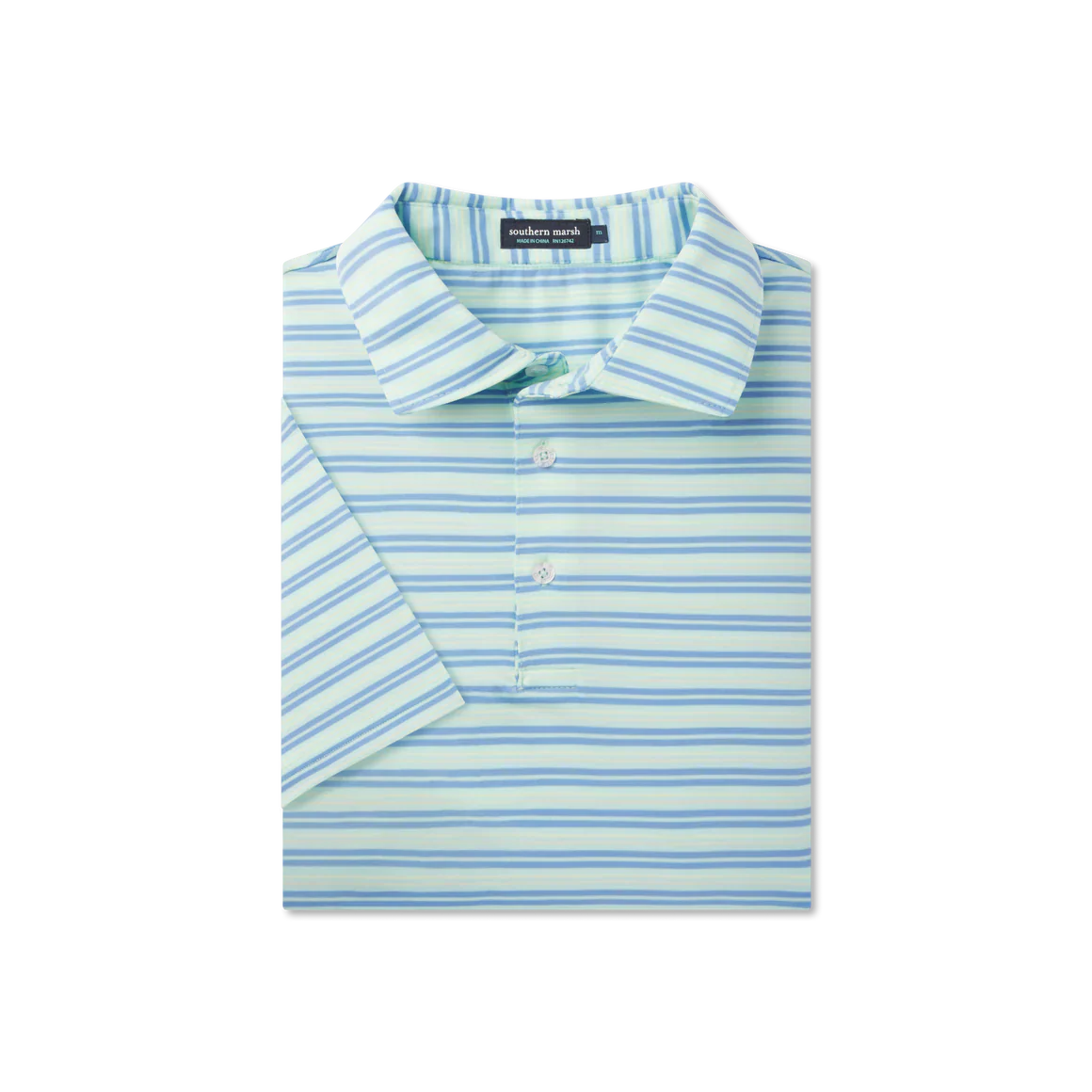 Southern Marsh Bermuda Performance Polo Grayton Stripe - Image 3