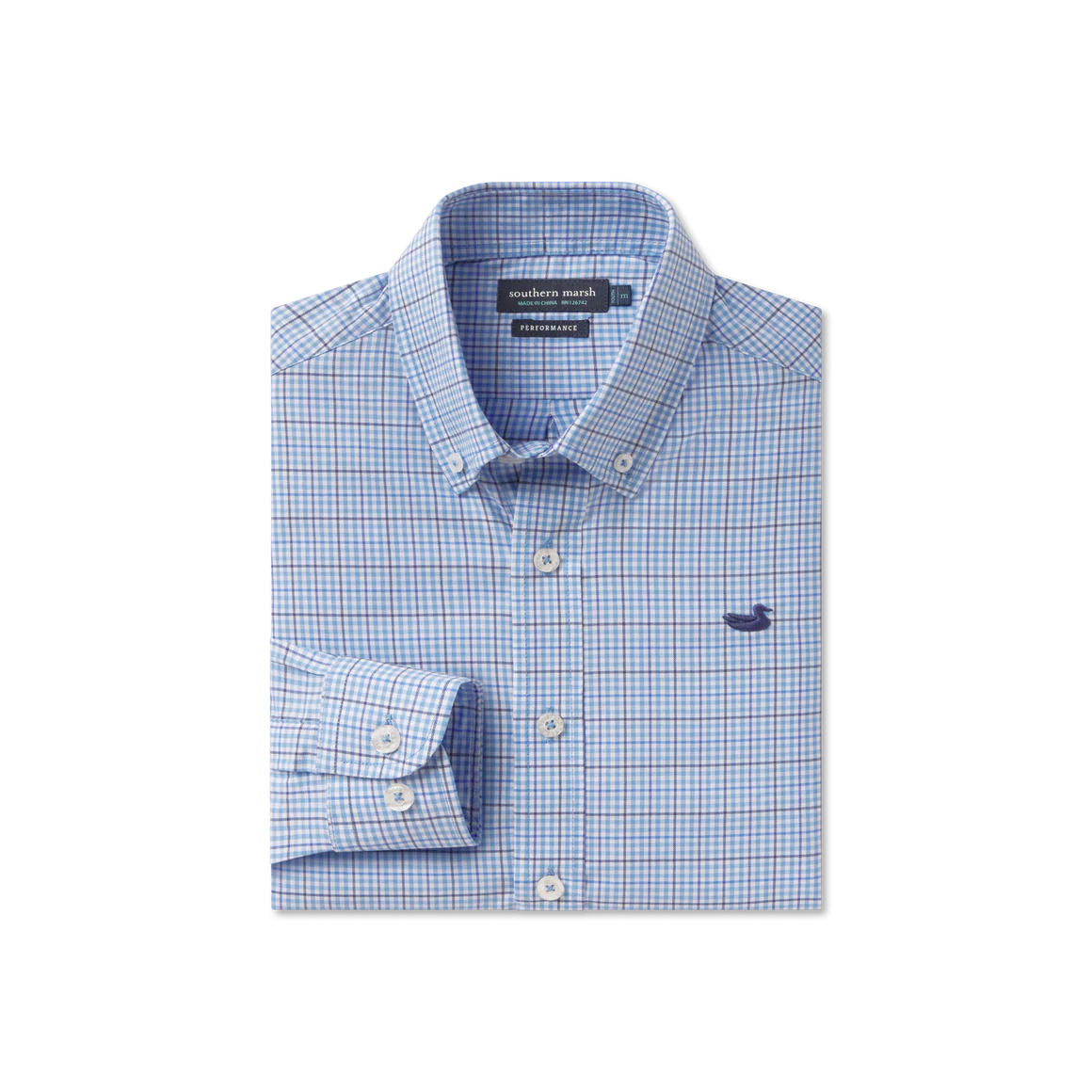 Boys' Southern Marsh Dyer Performance Gingham Dress Shirt - Image 2