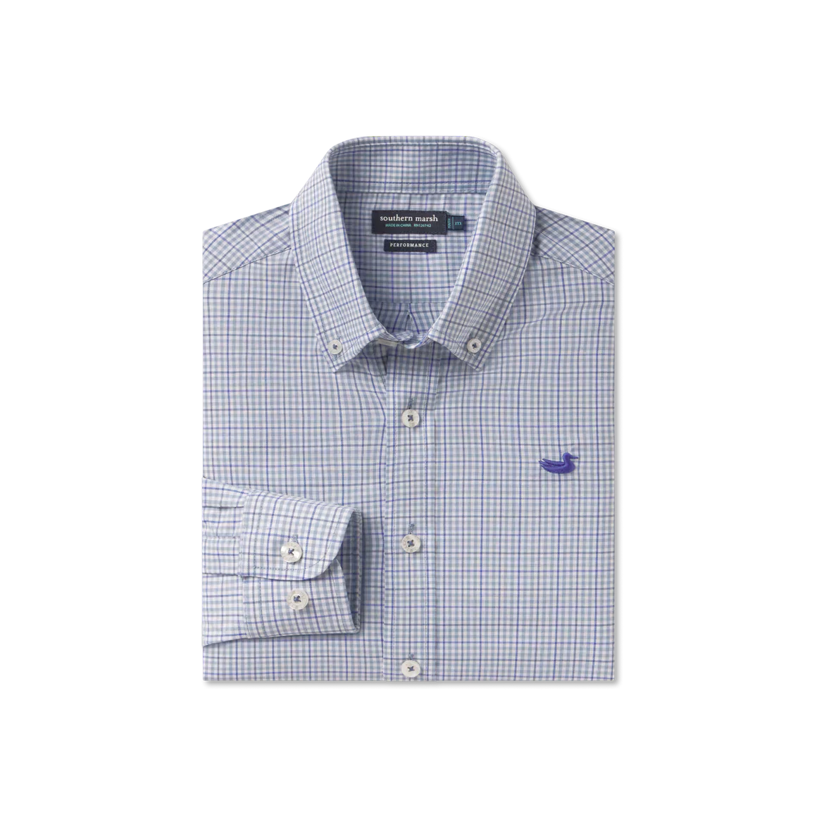 Boys' Southern Marsh Dyer Performance Gingham Dress Shirt - Image 4