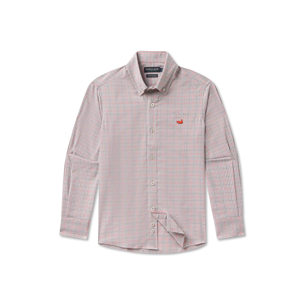 Boys' Southern Marsh Dyer Performance Gingham Dress Shirt - Image 8