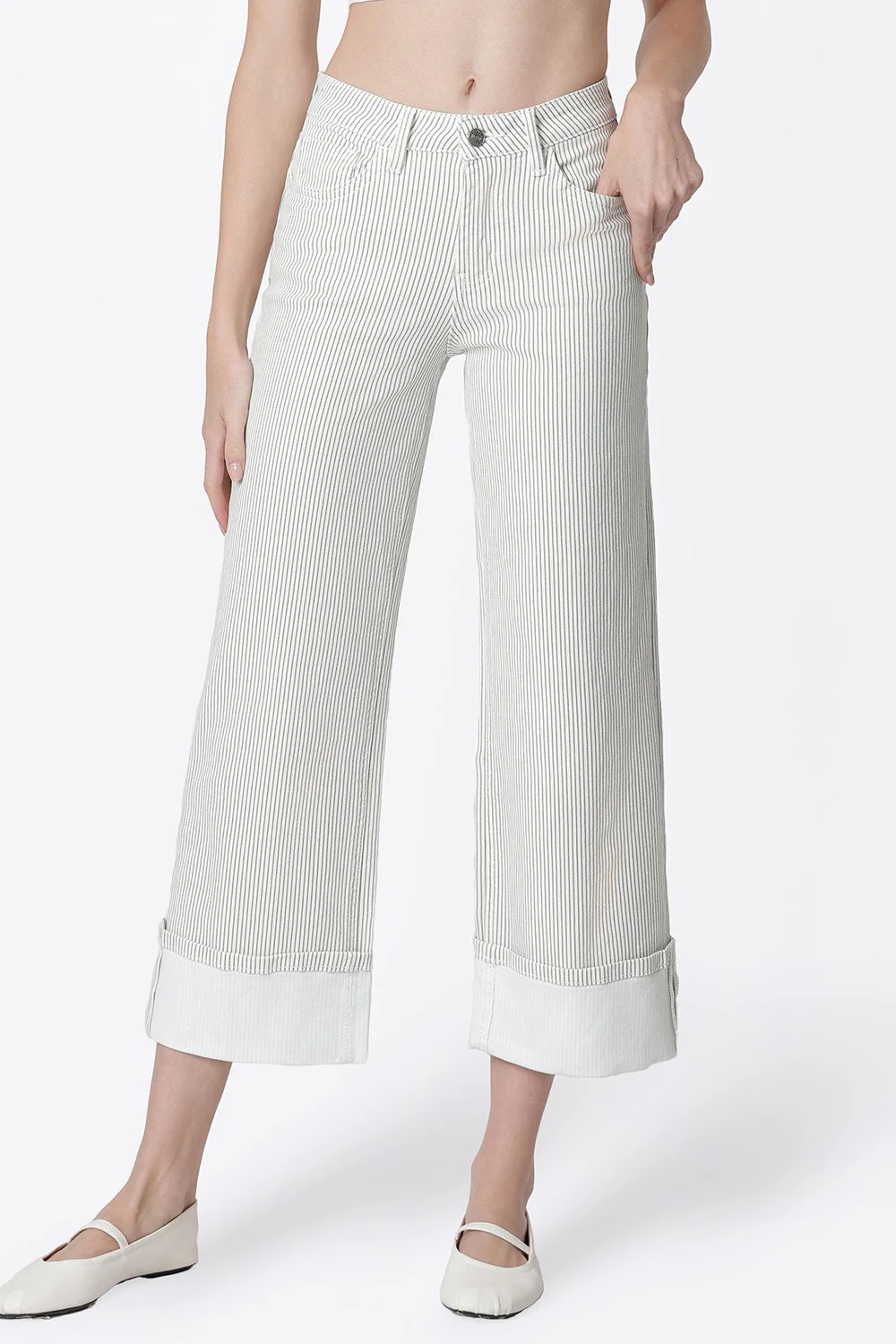 Vevert Striped Cuff Jean