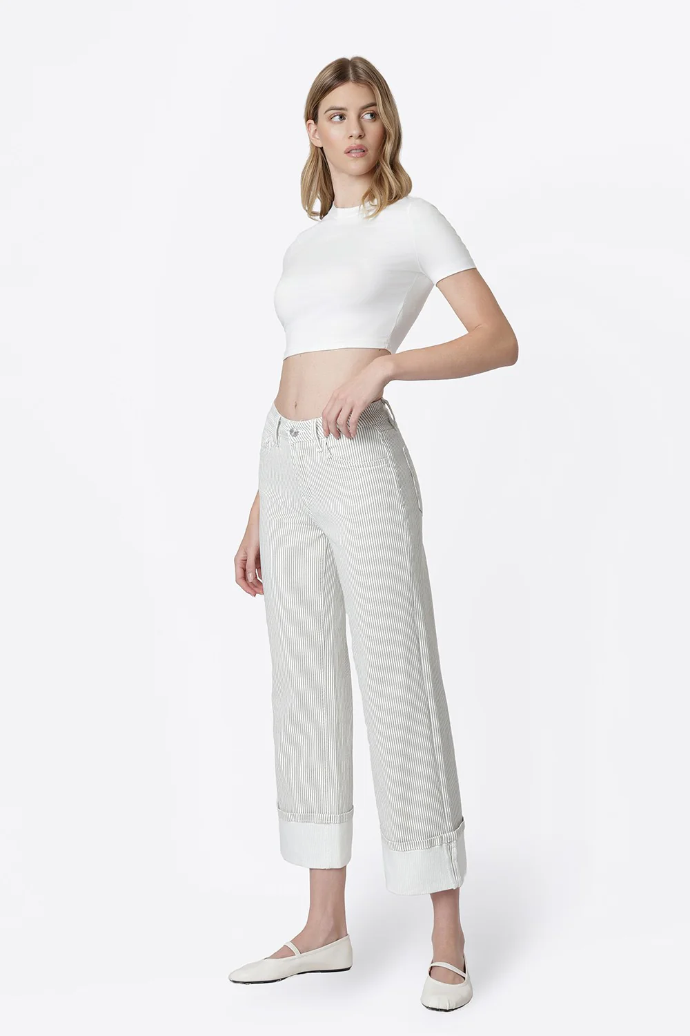 Vevert Striped Cuff Jean - Image 5