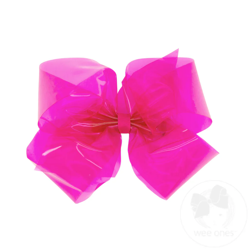 Girls' Wee Ones King Vinyl Bow - Image 3