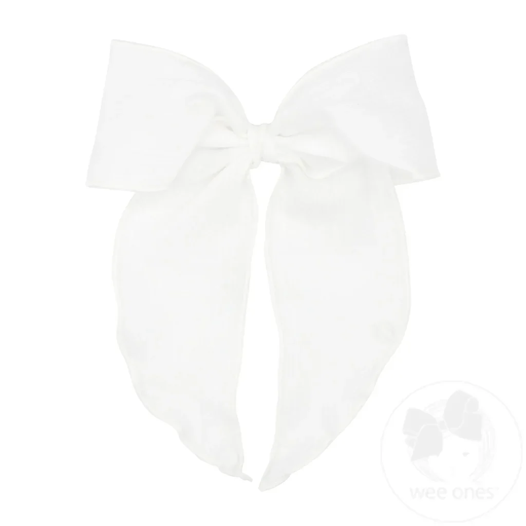 Girls' Wee Ones Gauze Bow - Image 2