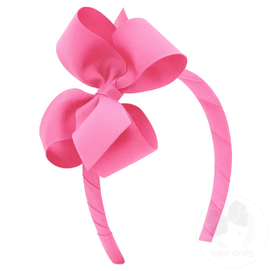 Girls' Wee Ones Hair Bow On A Headband - Image 4