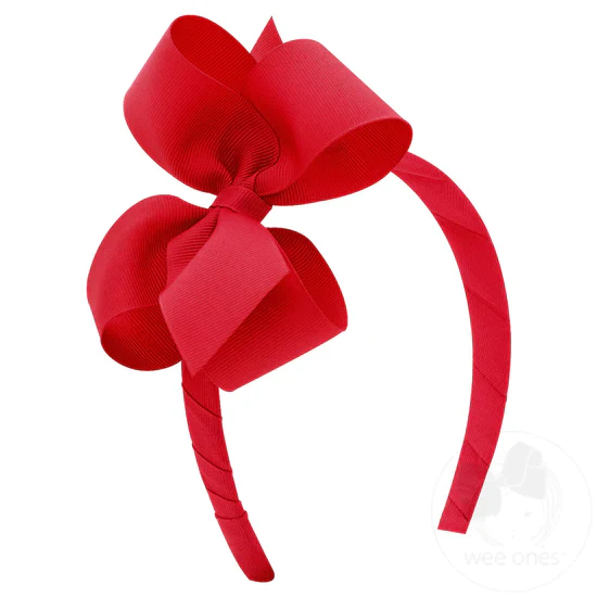 Girls' Wee Ones Hair Bow On A Headband - Image 7