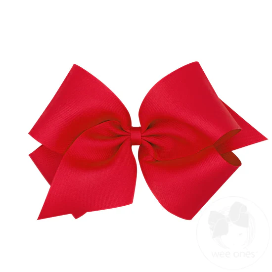 Girls' Wee Ones Huge Classic Grosgrain Girls Hair Bow (Knot Wrap) - Image 3
