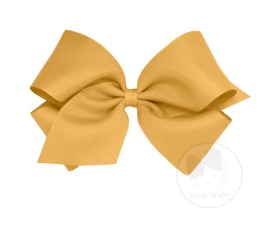 Girls' Wee Ones Mini King Classic Grosgrain Hair Bow - Image 18