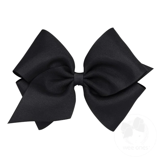 Girls' Wee Ones Mini King Classic Grosgrain Hair Bow - Image 2