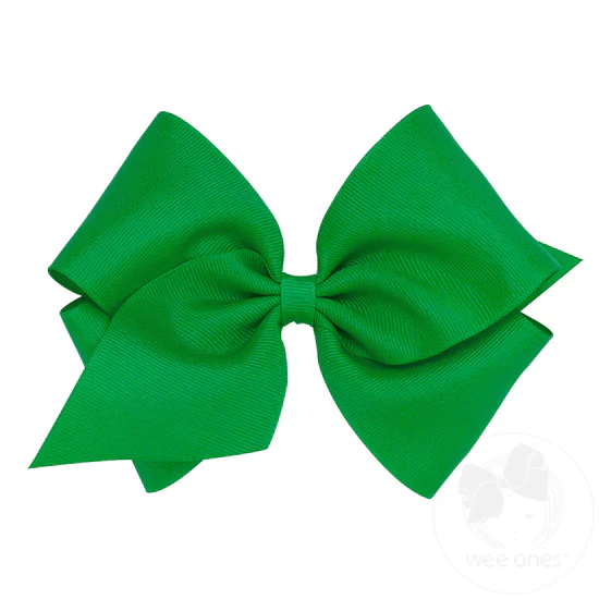Girls' Wee Ones Mini King Classic Grosgrain Hair Bow - Image 3
